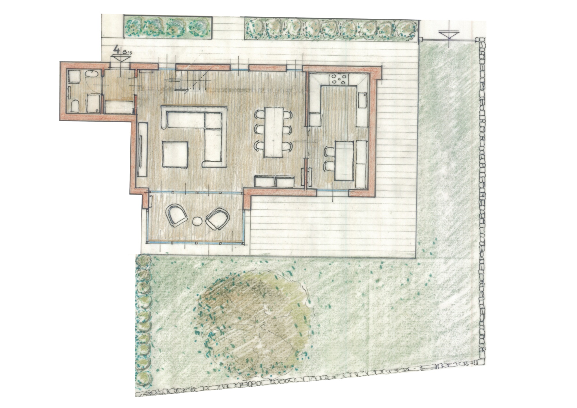 Accorpamento unità 4 e 8 — duplex piano terra